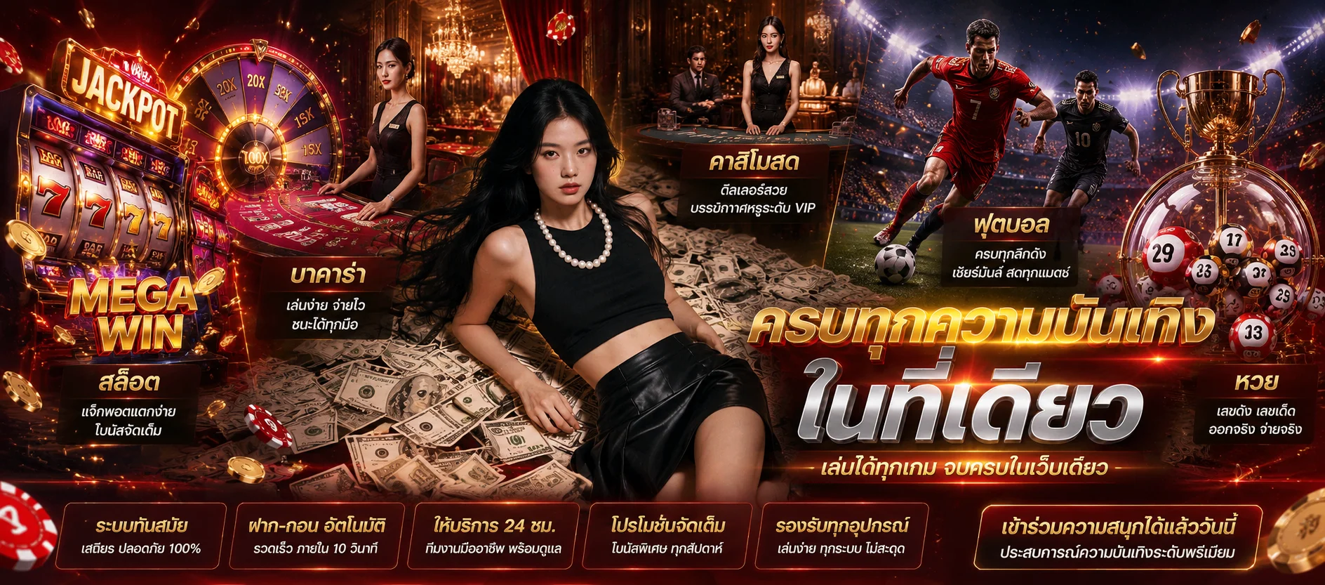 โต๊ะบาคาร่าสดและรูเล็ตในคาสิโนออนไลน์ เฮงเฮง888